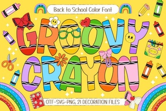 Groovy Crayon Fonts for Playful Designs