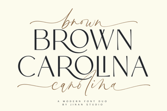 Craft with the Brown Carolina Duo Font Pair